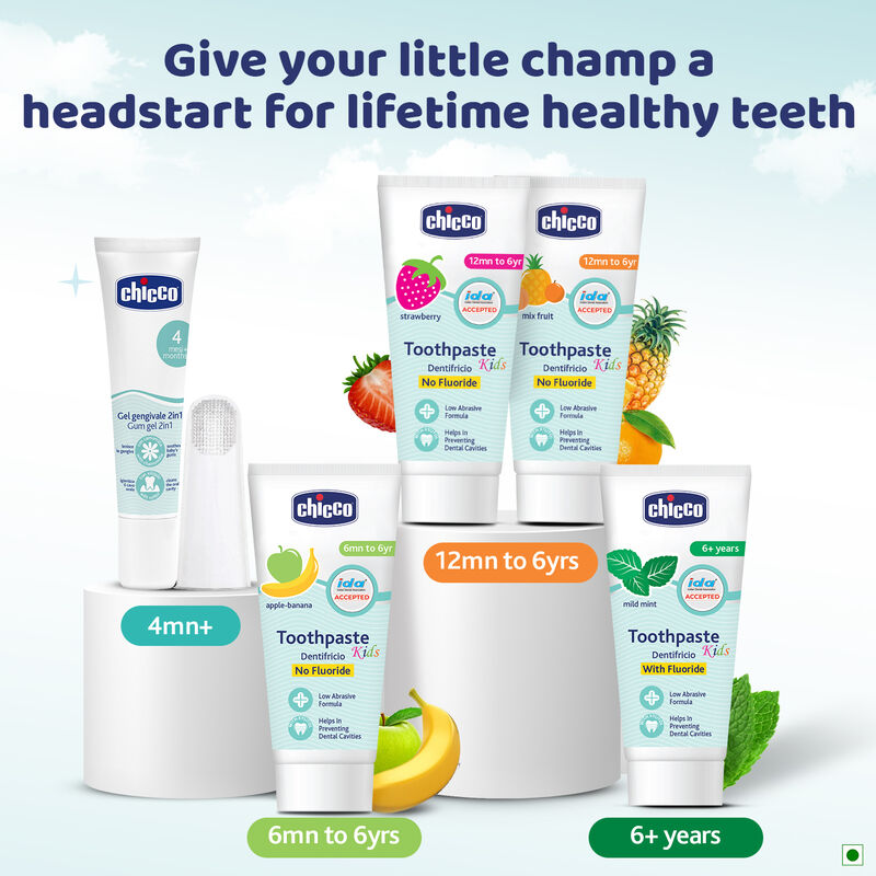 Toothpaste Mix Fruit + Brush Geen 6-36M image number 7